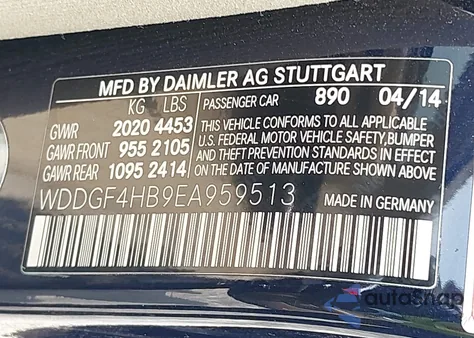 2014 Mercedes-Benz C 250 Luxury/Sport from USA, damaged, VIN WDDGF4HB9EA959513